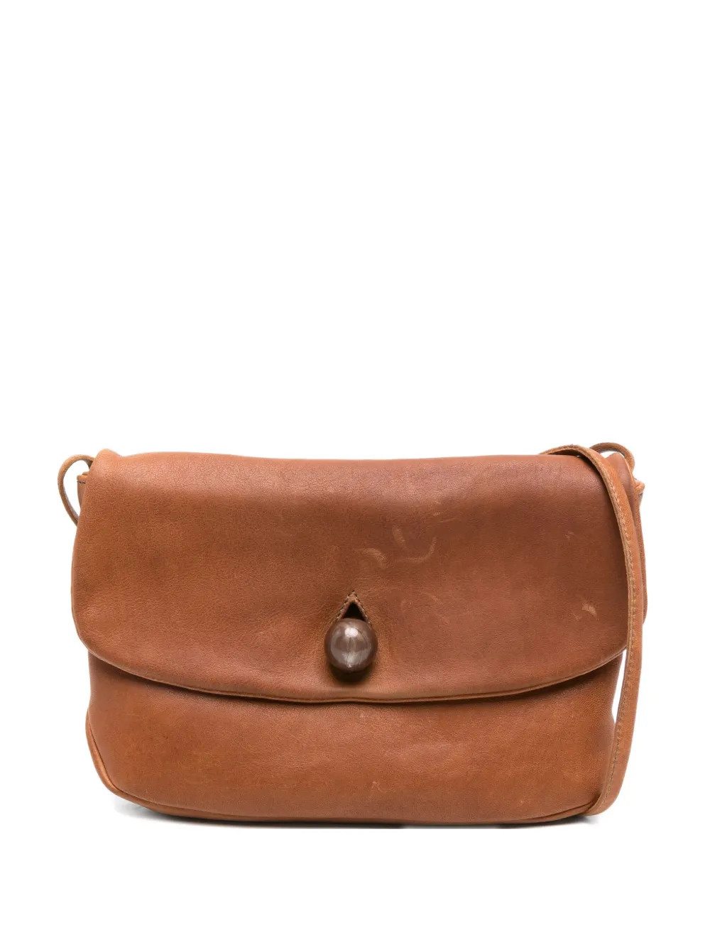 SOMMET leather button shoulder bag | Brown | Image 1