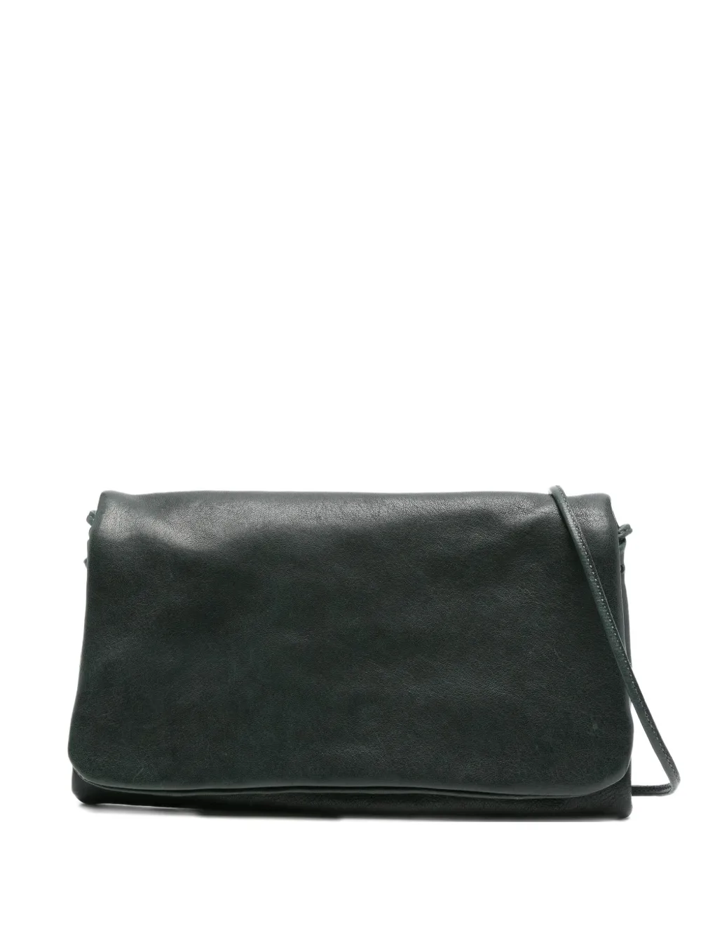 SOMMET folded leather satchel bag | Green | Image 1