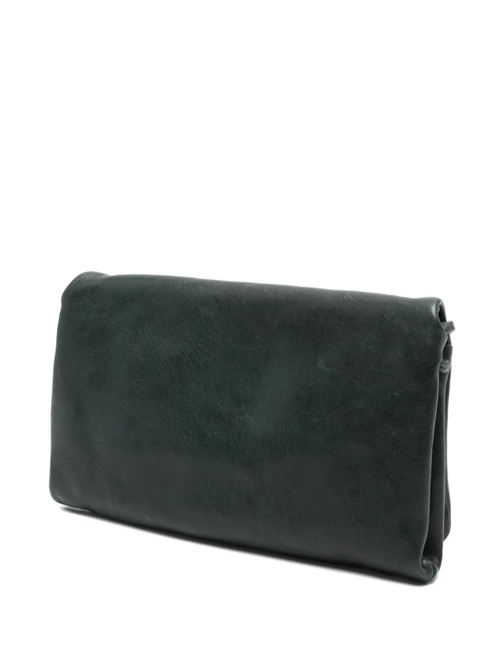 Sommet Folded Leather Satchel Bag In Green