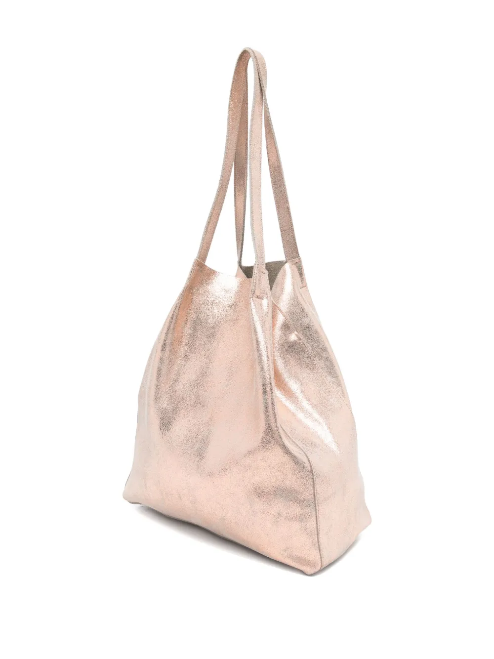 Sommet Metallic-leather Tote Bag In Gold