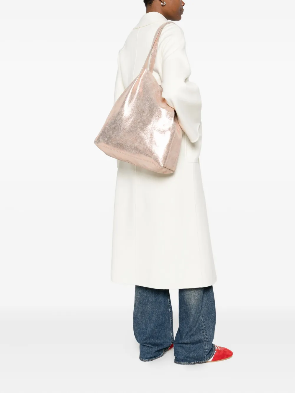 SOMMET Metallic shopper - Goud