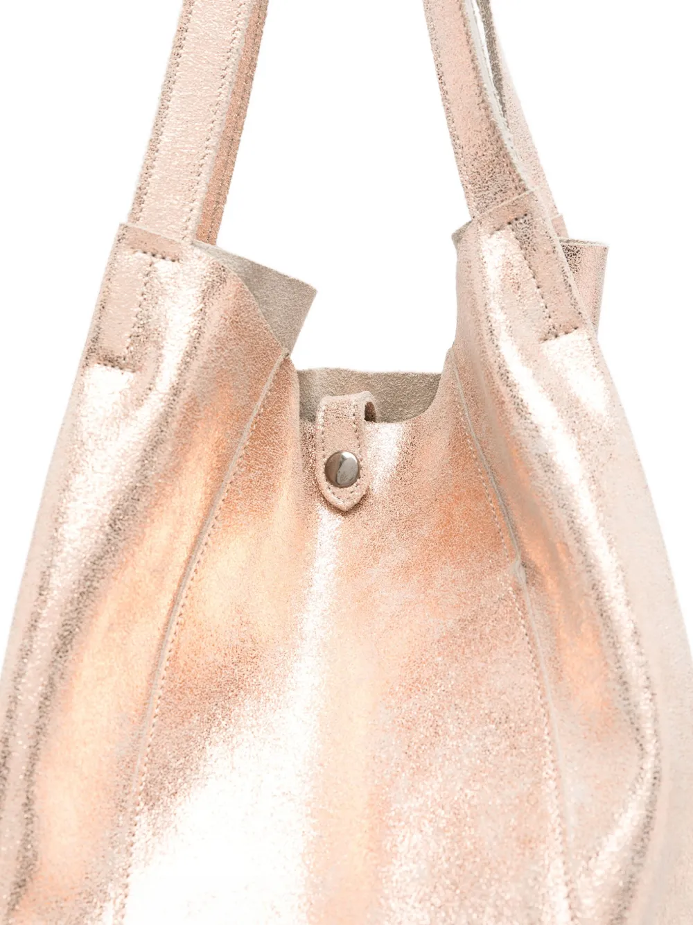 Sommet Metallic-leather Tote Bag In Gold