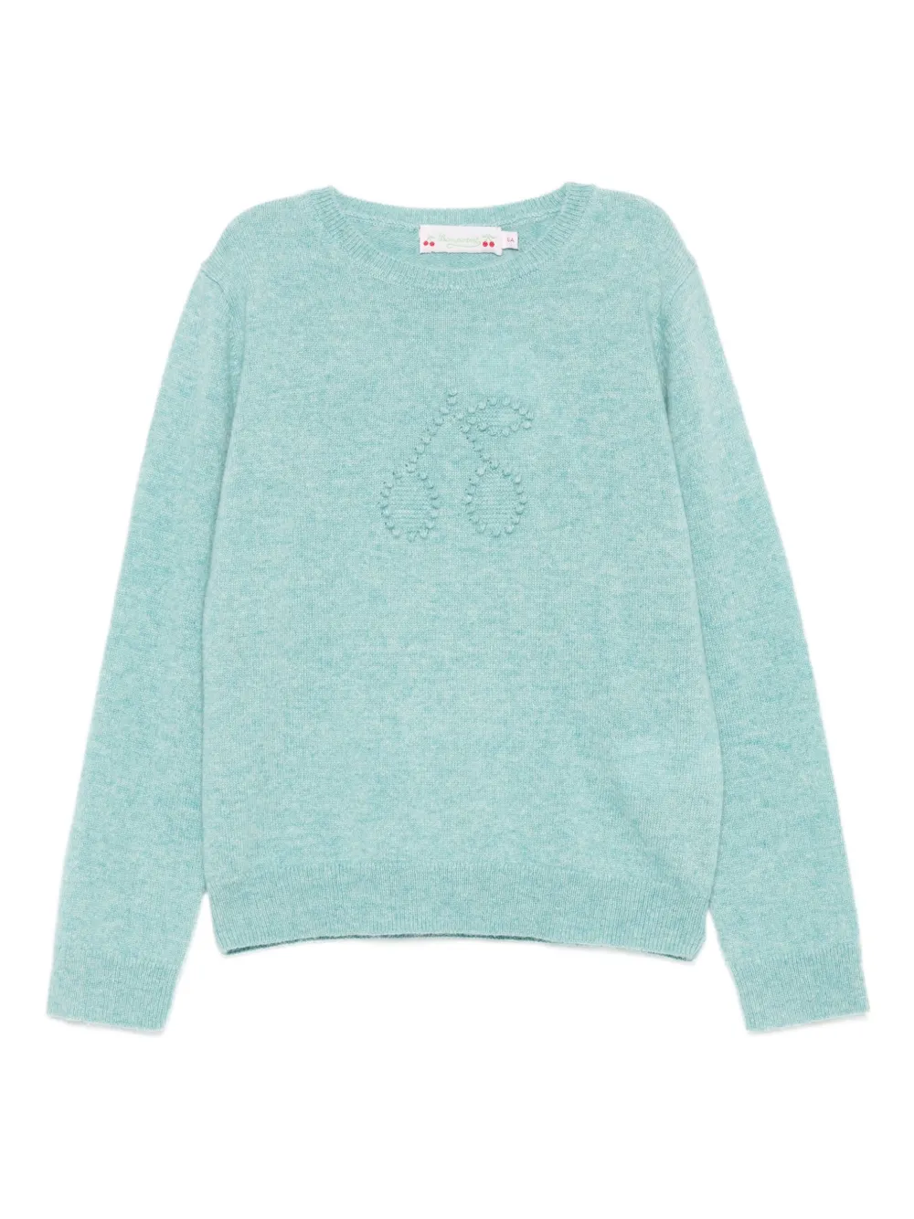 Bonpoint Kasjmier trui met geborduurd logo Blauw