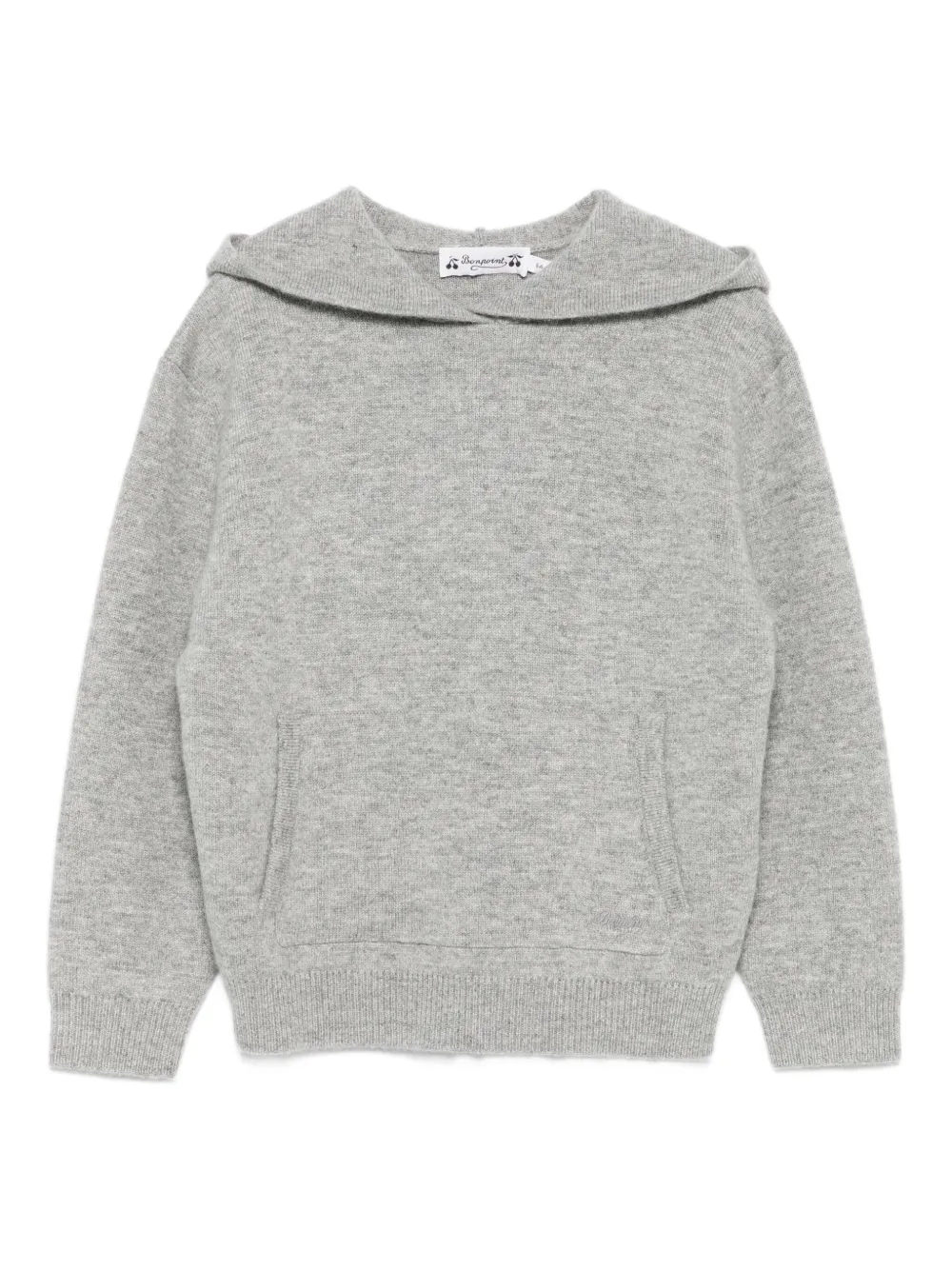 Bonpoint Gebreide hoodie Grijs