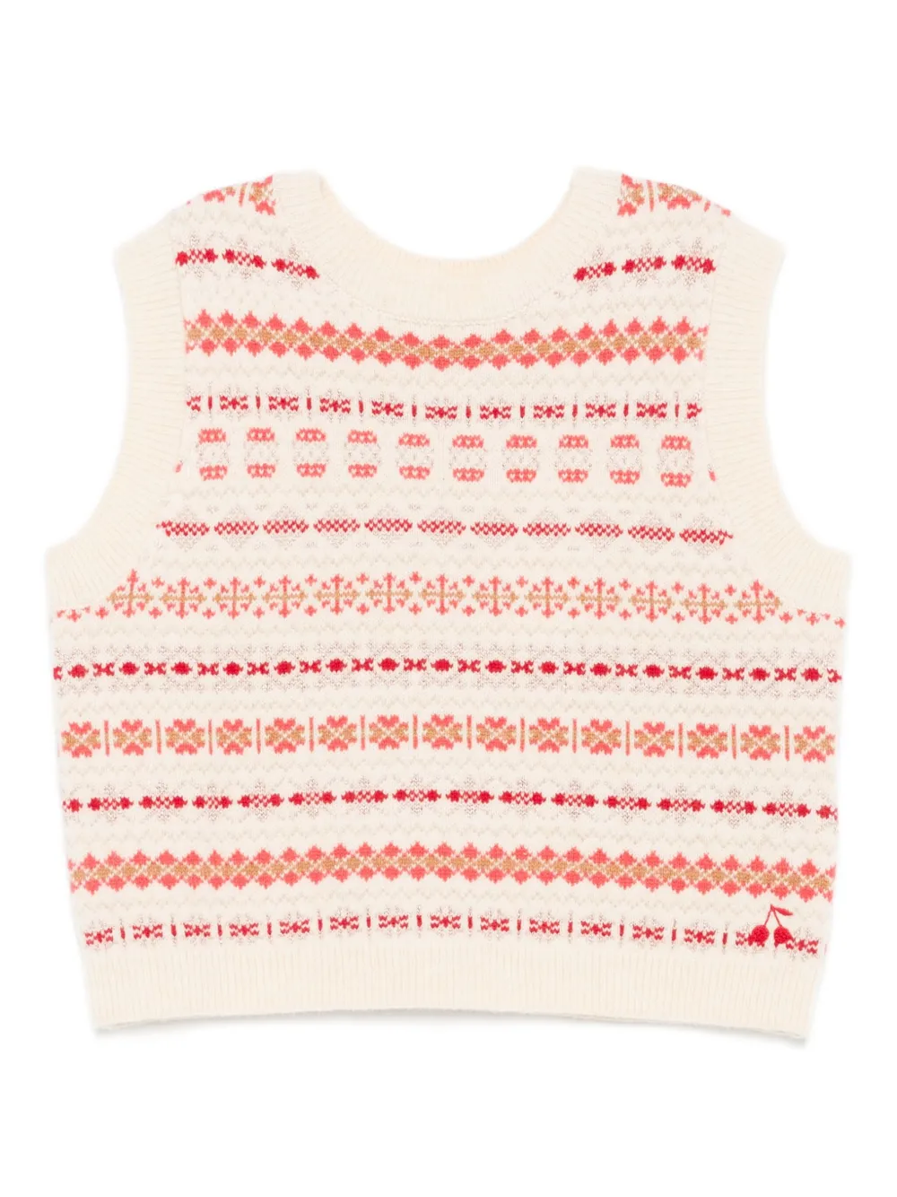Bonpoint Mouwloze top Beige