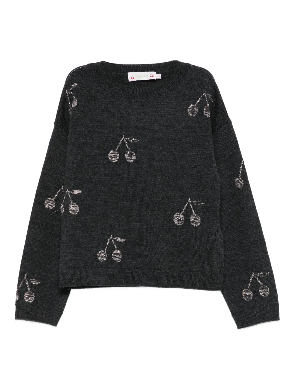 Bonpoint Gebreide top met logo Grijs