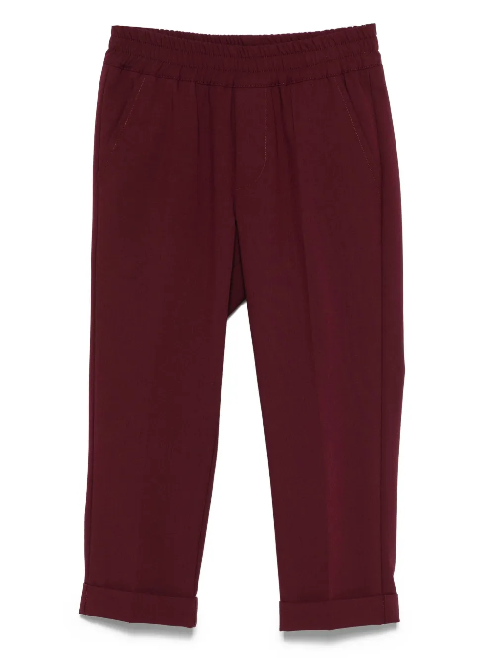 MSGM Kids Broek met elastische tailleband Rood