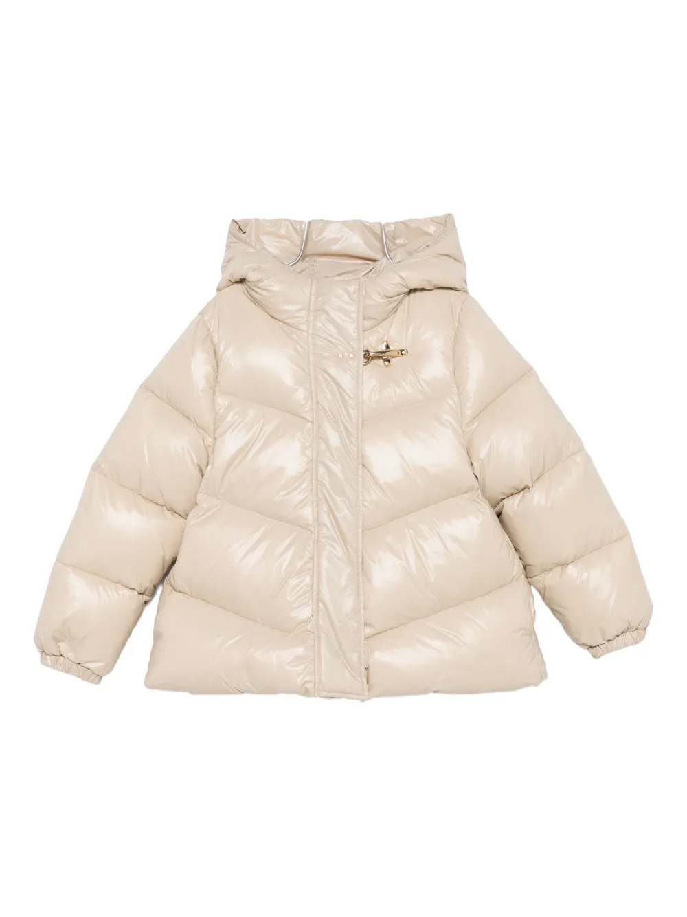 Fay Kids hooded quilted coat - ニュートラル Fay Kids hooded quilted coat - ニュートラル