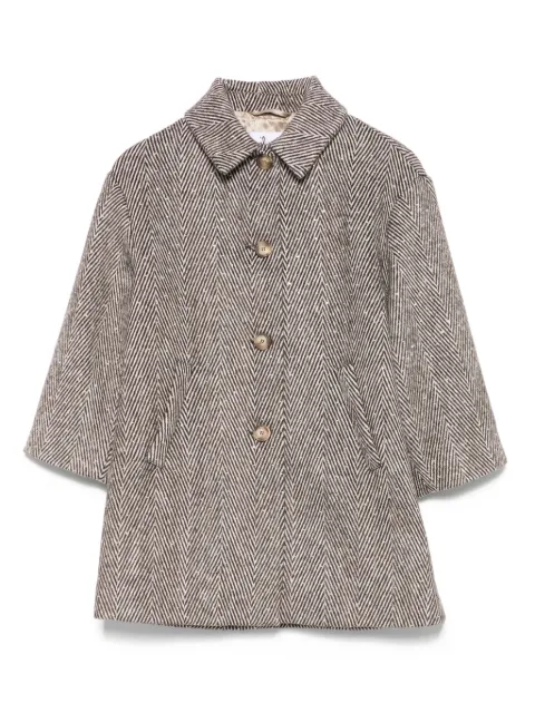 Il Gufo herringbone-pattern coat
