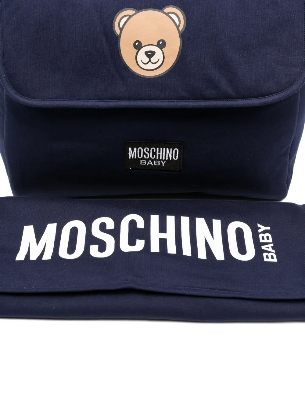 Moschino Kids teddy-print changing bag Blauw