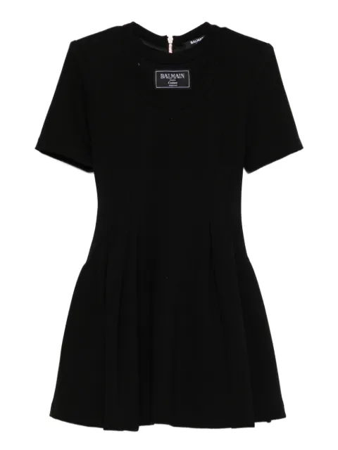 Balmain Kids short-sleeve pleated dress