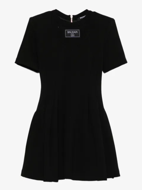 Balmain Kids short-sleeve pleated dress