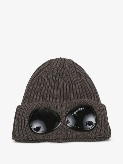 C.P. Company gorro de canalé con detalle de gafas