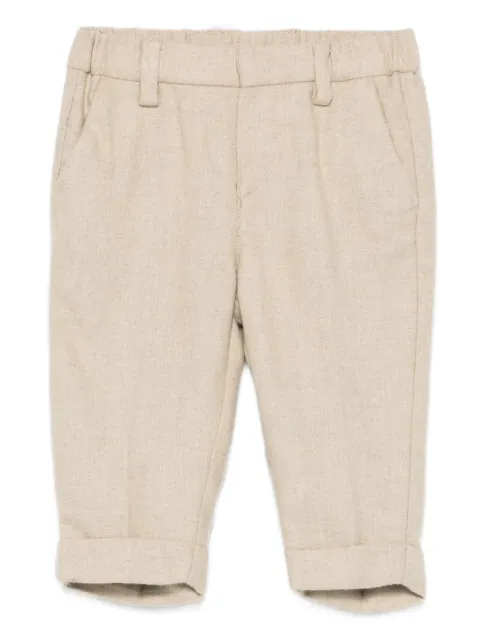 Fay Kids logo-embroidered trousers