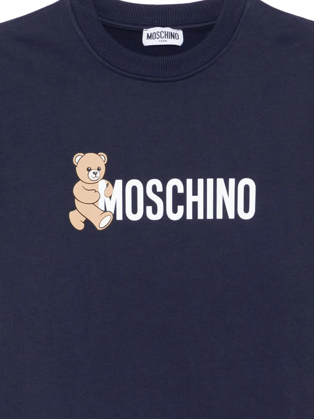 Moschino Kids teddy-print sweatshirt Blauw