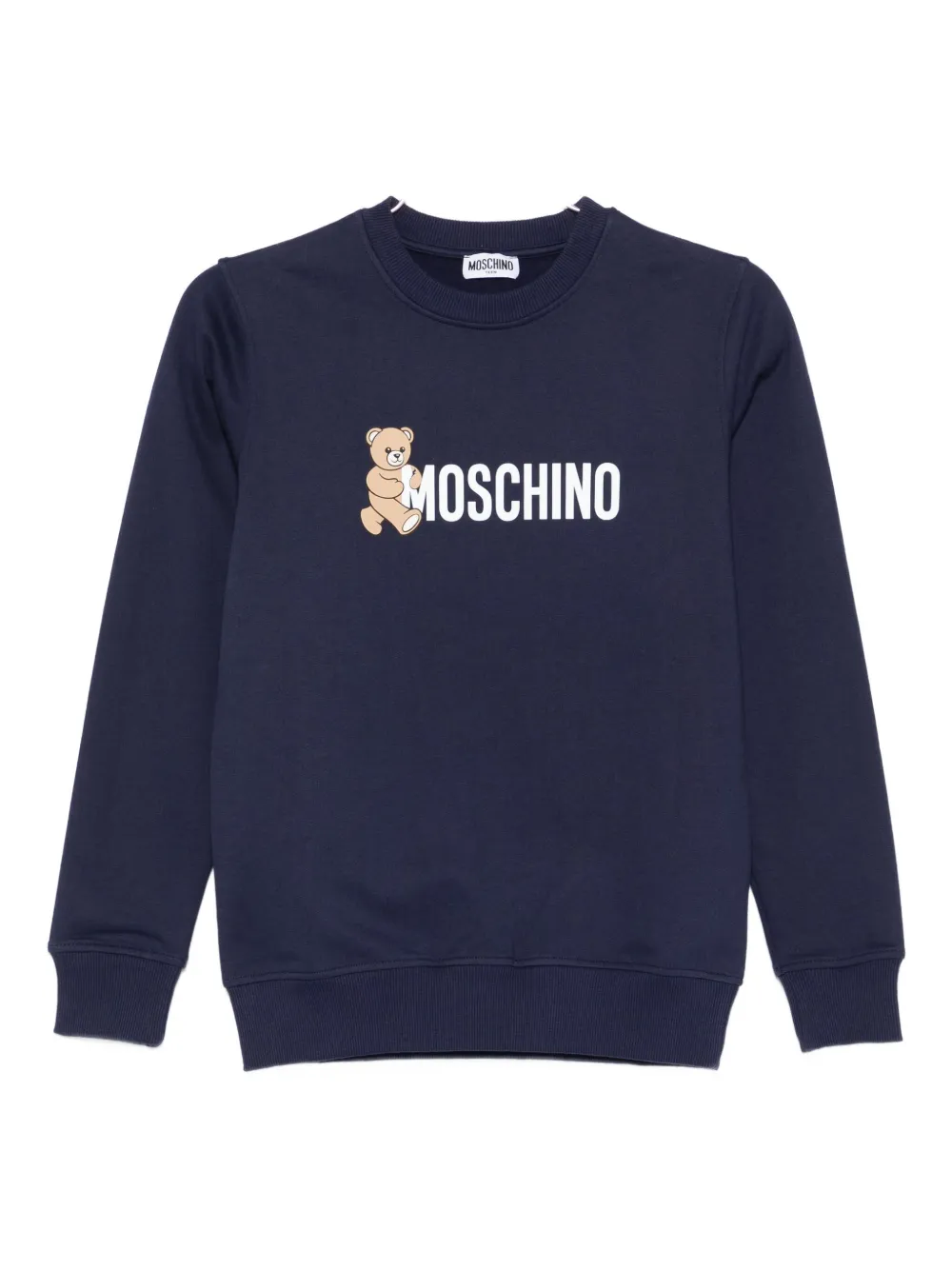 Moschino Kids teddy-print sweatshirt Blauw