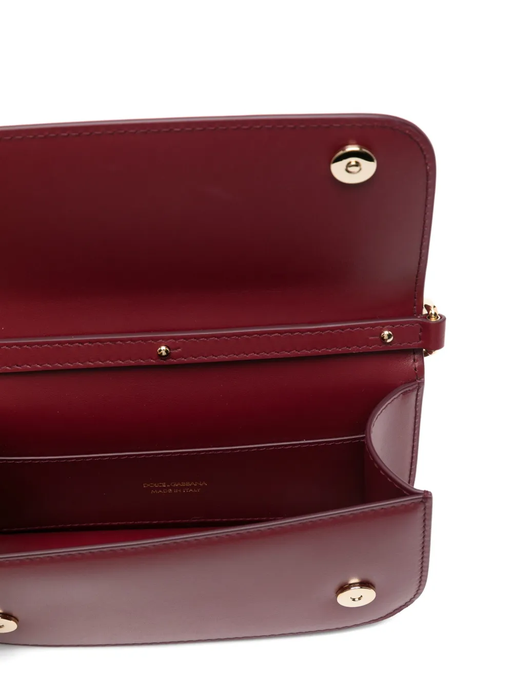 Dolce & Gabbana Leather Shoulder Bag In Red