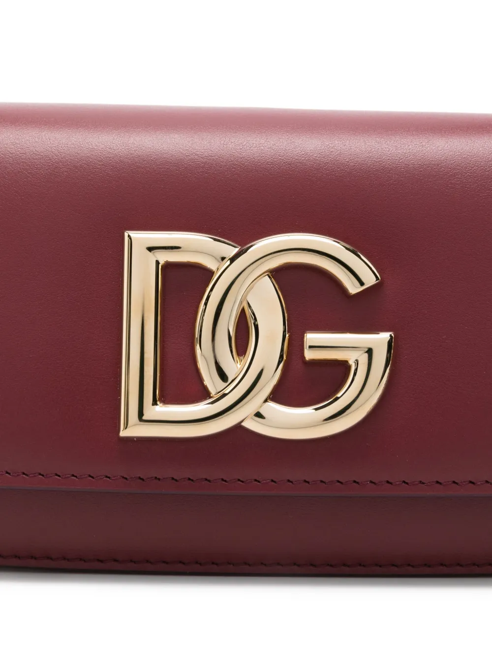 Dolce & Gabbana Leather Shoulder Bag In Red