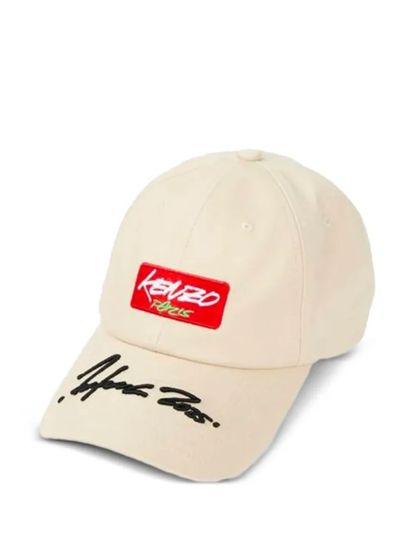 Kenzo ベージュ　キャップ　美品 Kenzo ロゴ キャップ | ホワイト | FARFETCH JP