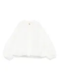 Elisabetta Franchi La Mia Bambina ruffled balloon-sleeve top - White