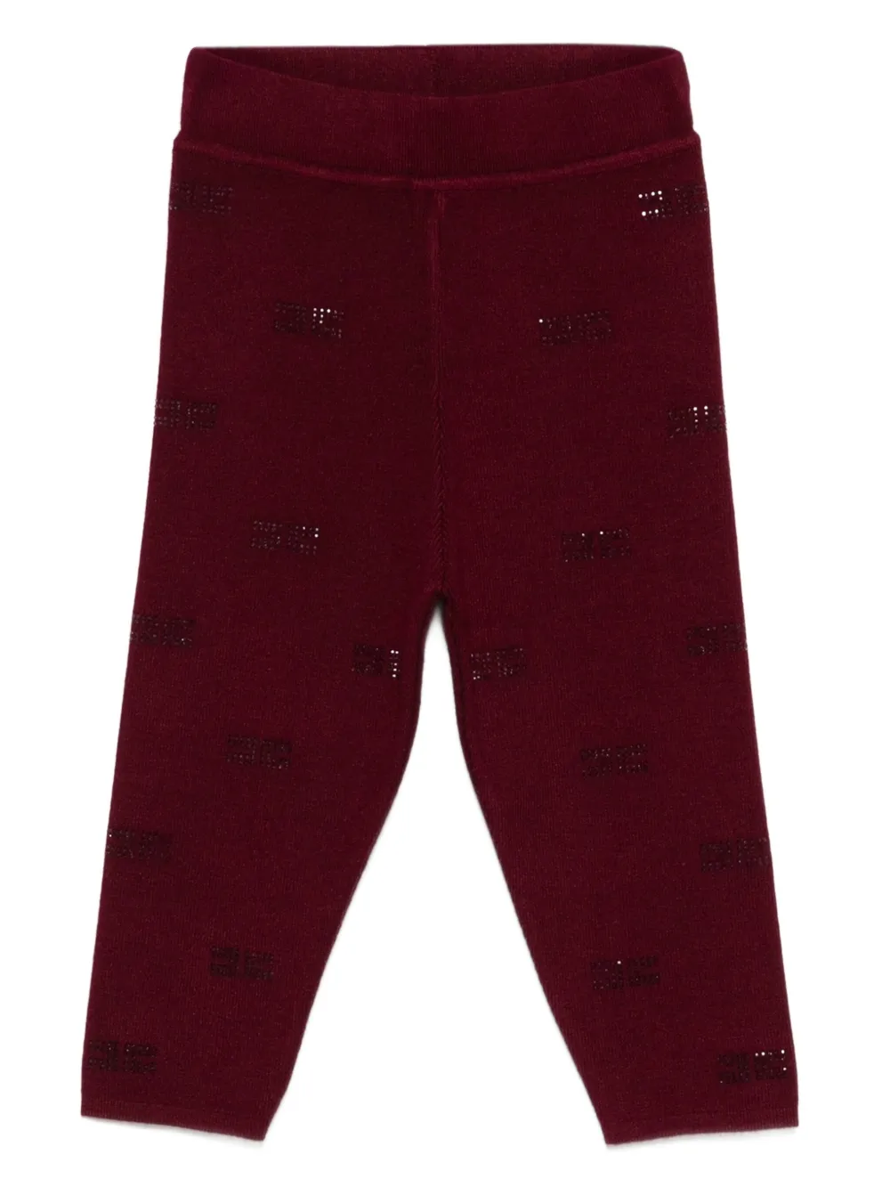 Elisabetta Franchi La Mia Bambina logo-embellished leggings Rood