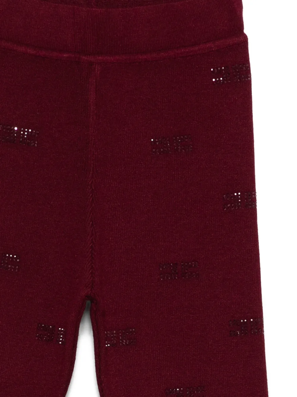 Elisabetta Franchi La Mia Bambina Legging verfraaid met logo Rood