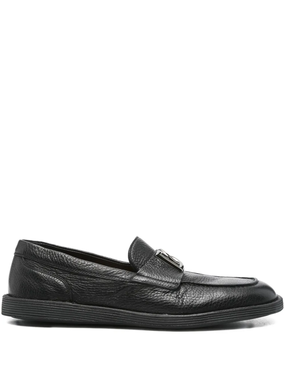 Dolce & Gabbana DG logo leather loafers Black