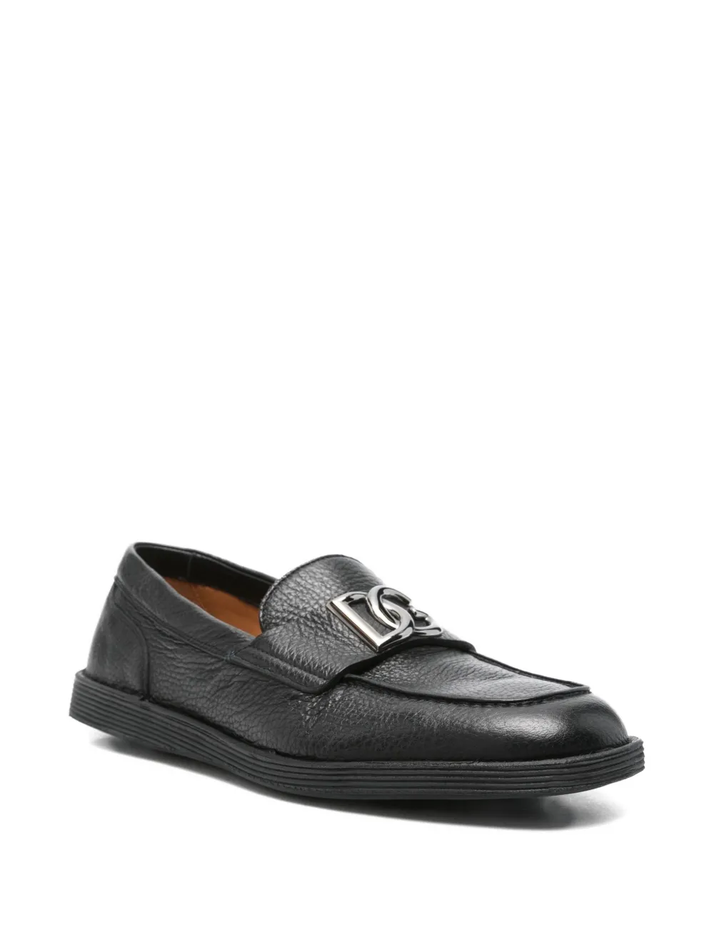 Dolce & Gabbana DG logo leather loafers Black