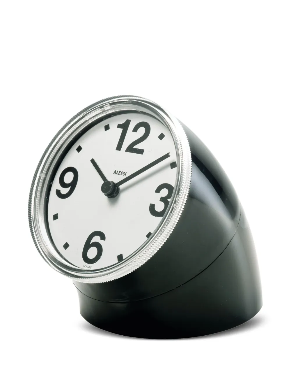Alessi curved-base clock | Black | Image 1