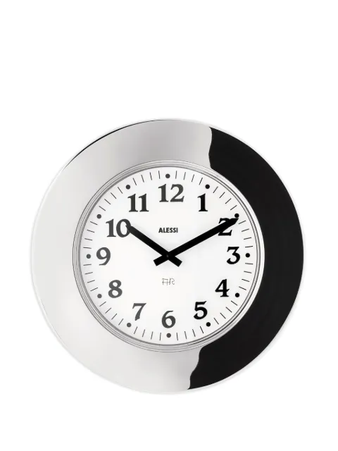Alessi steel-frame wall clock