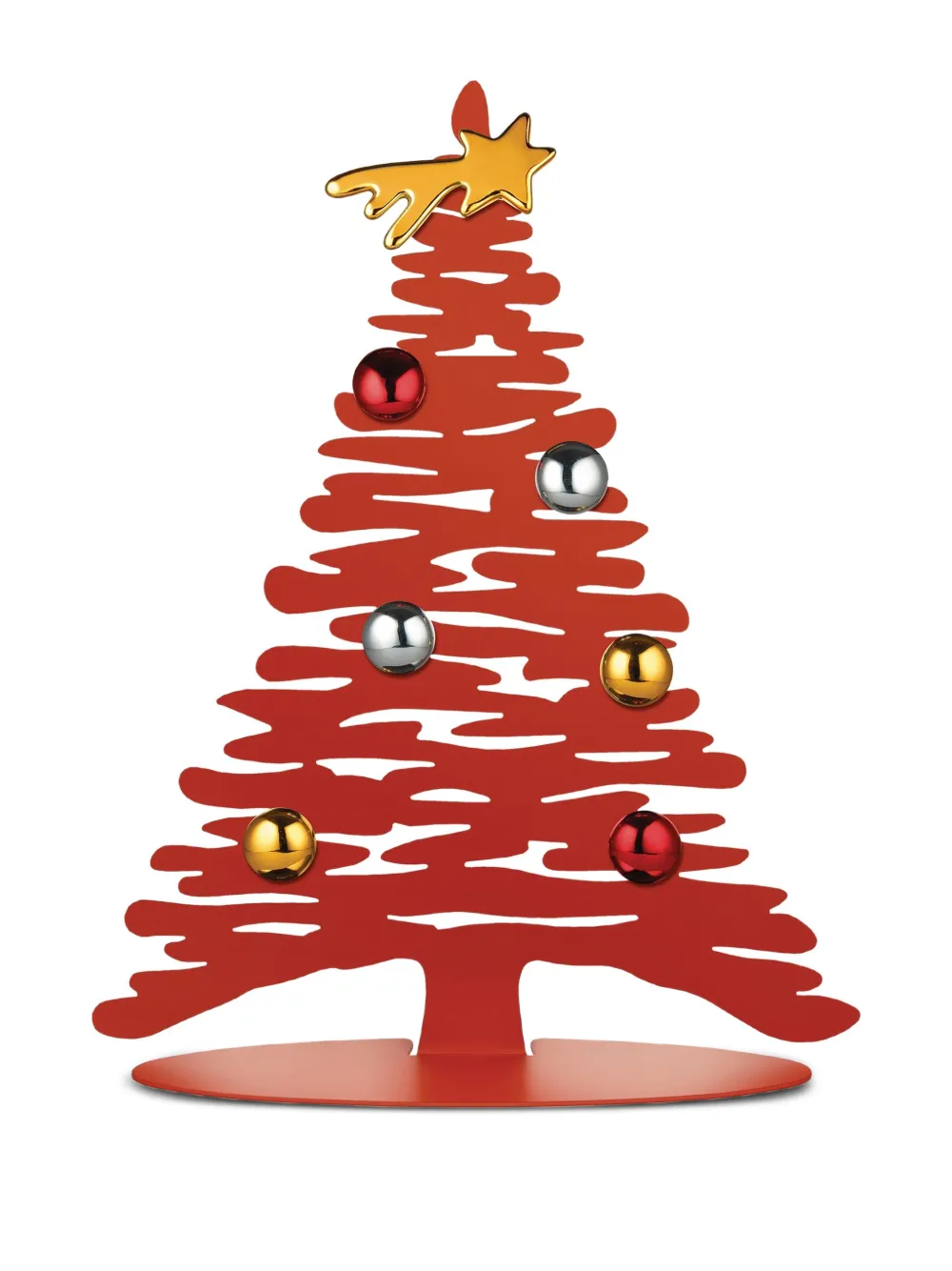 Alessi steel-tree home ornaments (25cm x 30cm) | Red | Image 1