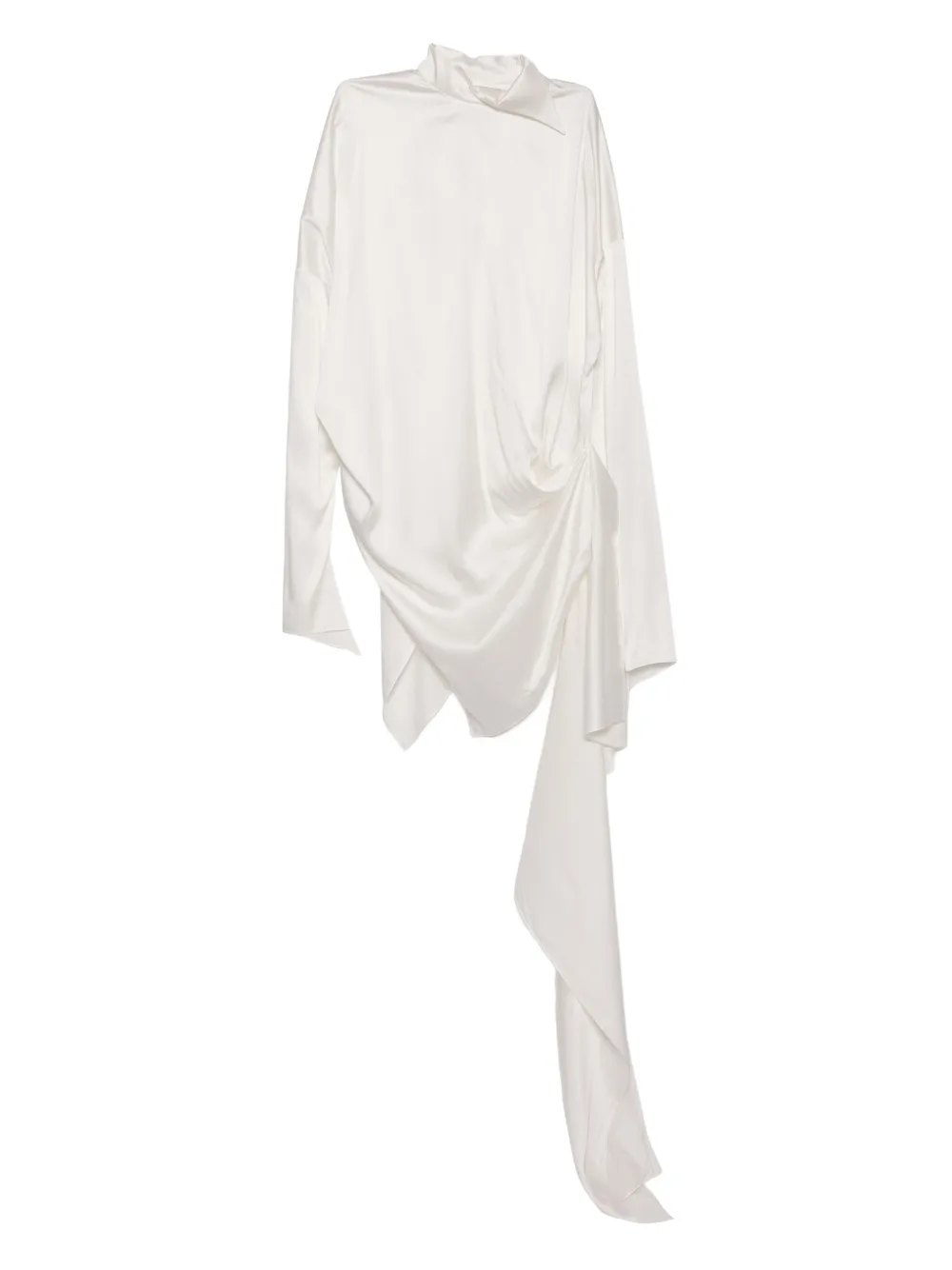 Gaze De Lin Asymmetric Dress In White