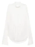 Gaze De Lin pleated open-back shirt - White