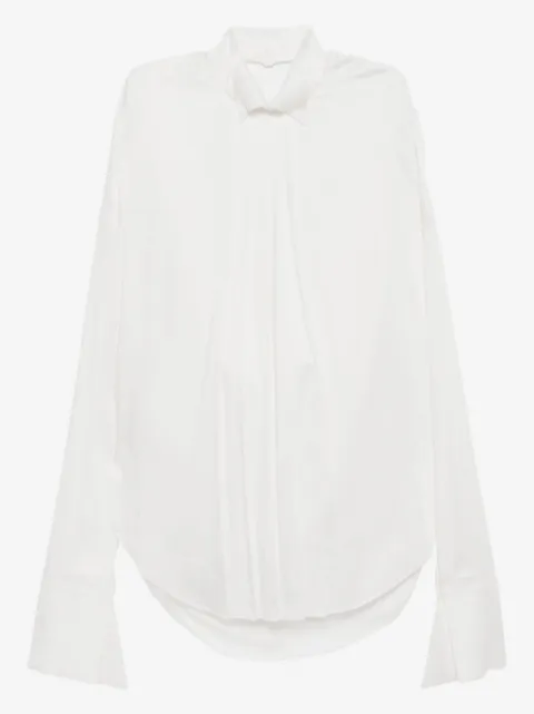 Gaze De Lin camisa plisada con espalda abierta