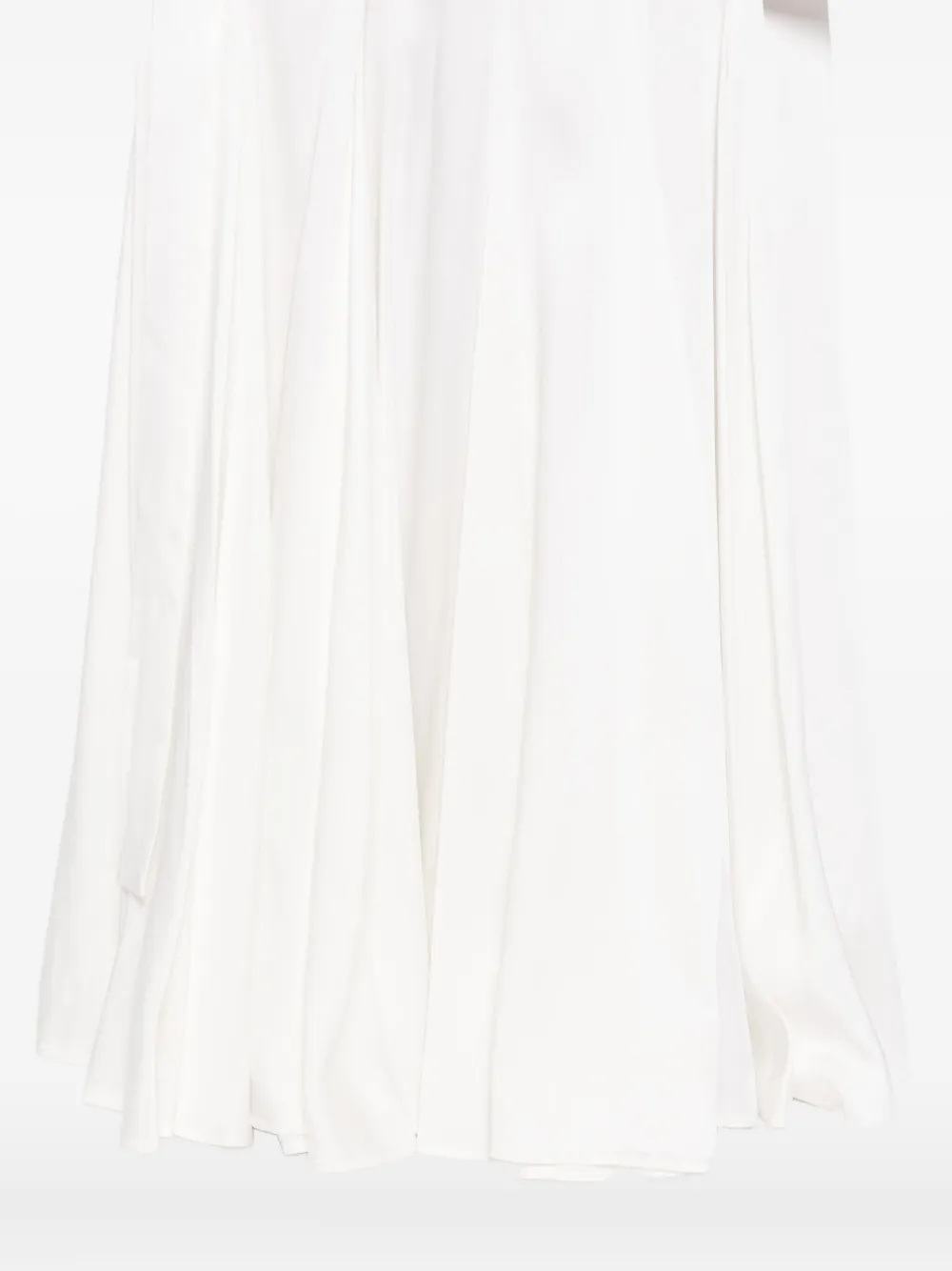 Gaze De Lin Belted Flare Skirt In White