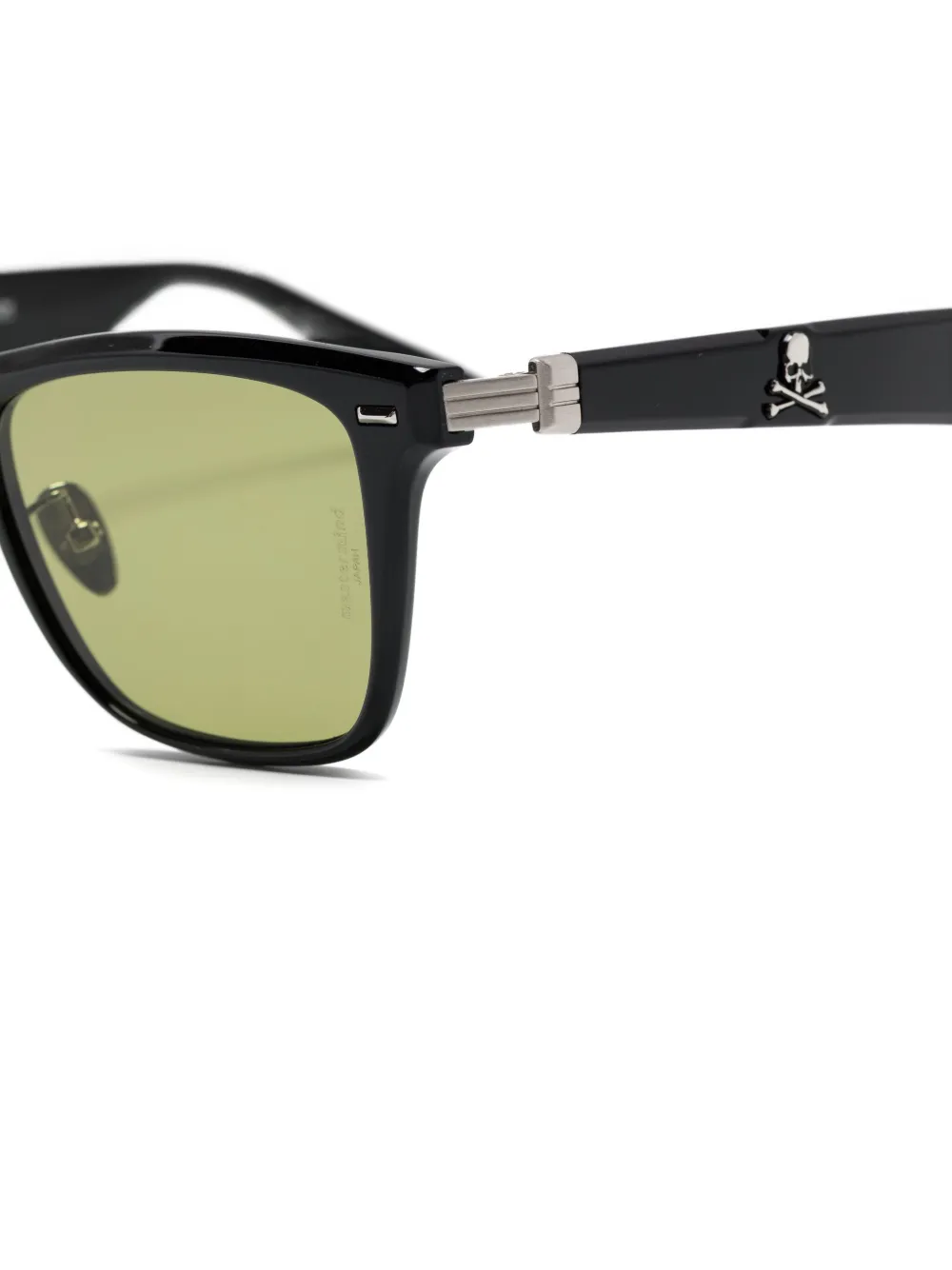 Mastermind Japan Zonnebril met doodskopplakkaat Zwart