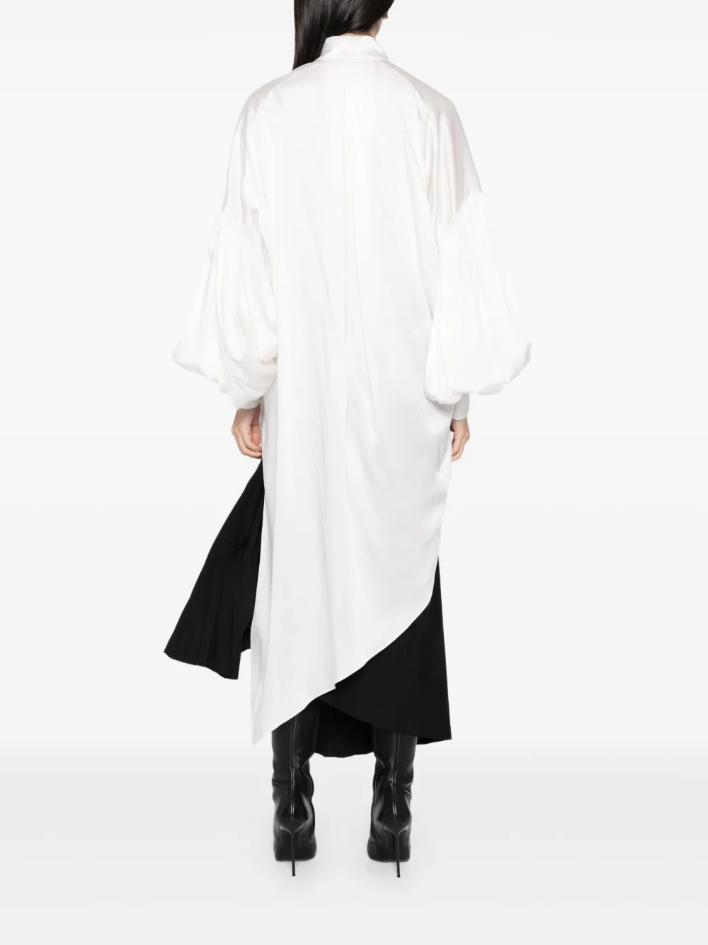 Gaze De Lin Asymmetric Shirt In White