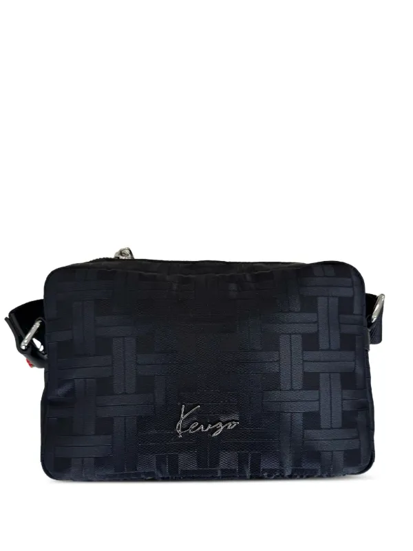 Kenzo ロゴプレート ショルダーバッグ | ブラック | FARFETCH JP
