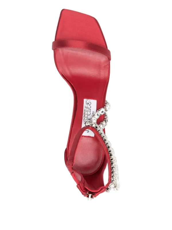 Jimmy Choo 100mm Verity crystal-embellished Sandals | Pink | FARFETCH