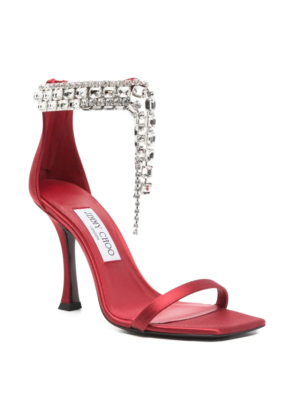 Jimmy Choo 100mm Verity crystal-embellished sandals Roze