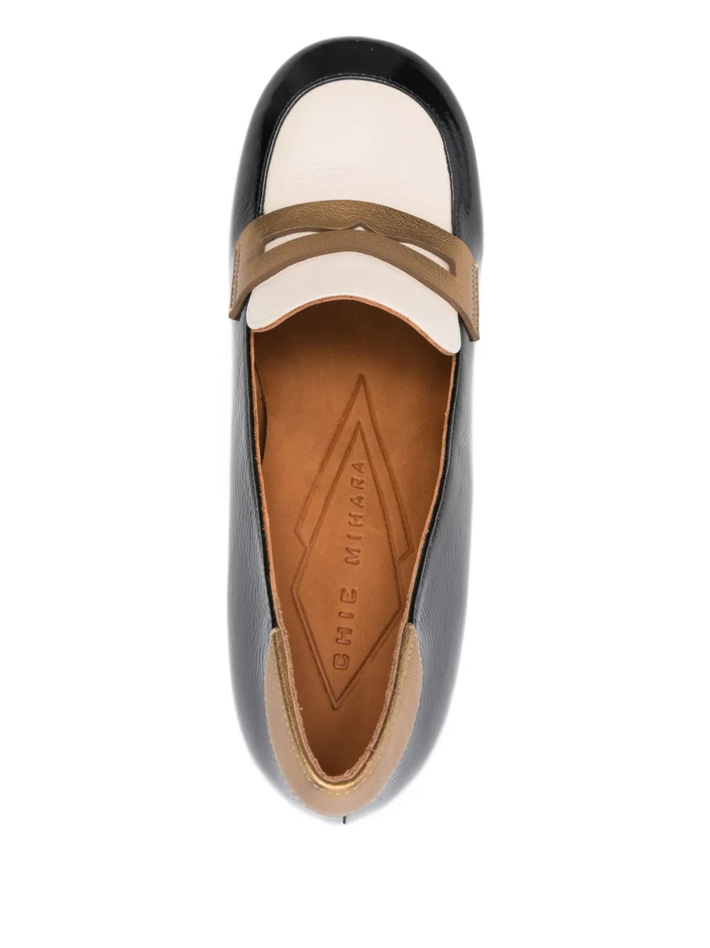 Chie Mihara 100mm block-heel loafer pumps Black