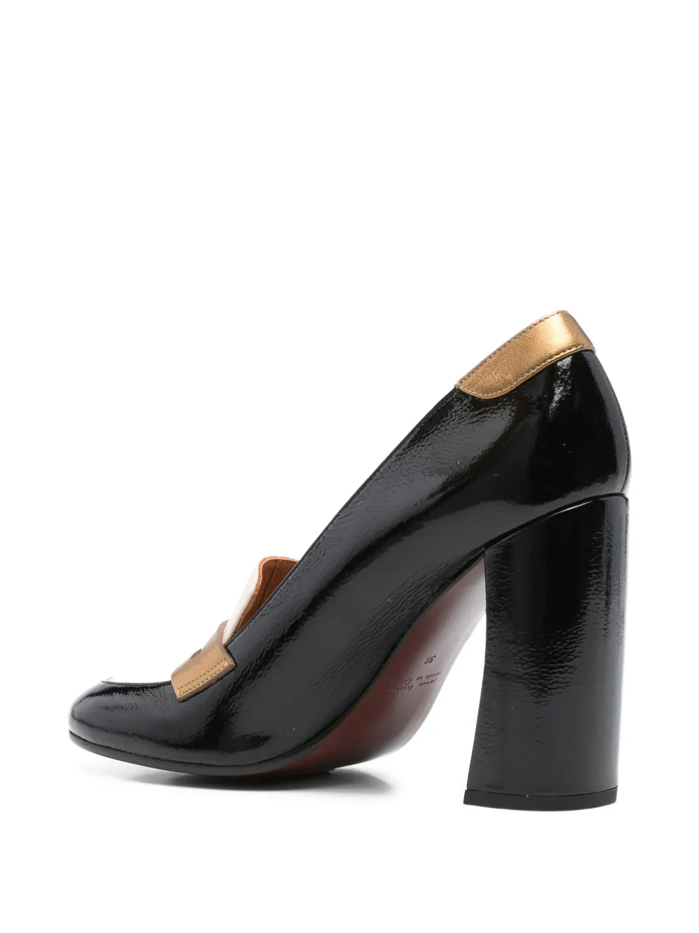 Chie Mihara 100mm block-heel loafer pumps Black