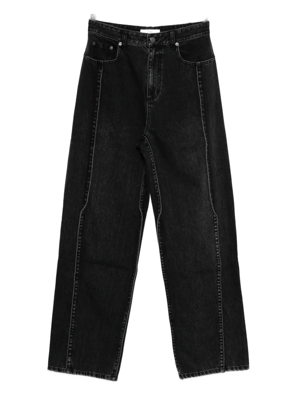 seam-detailed jeans
