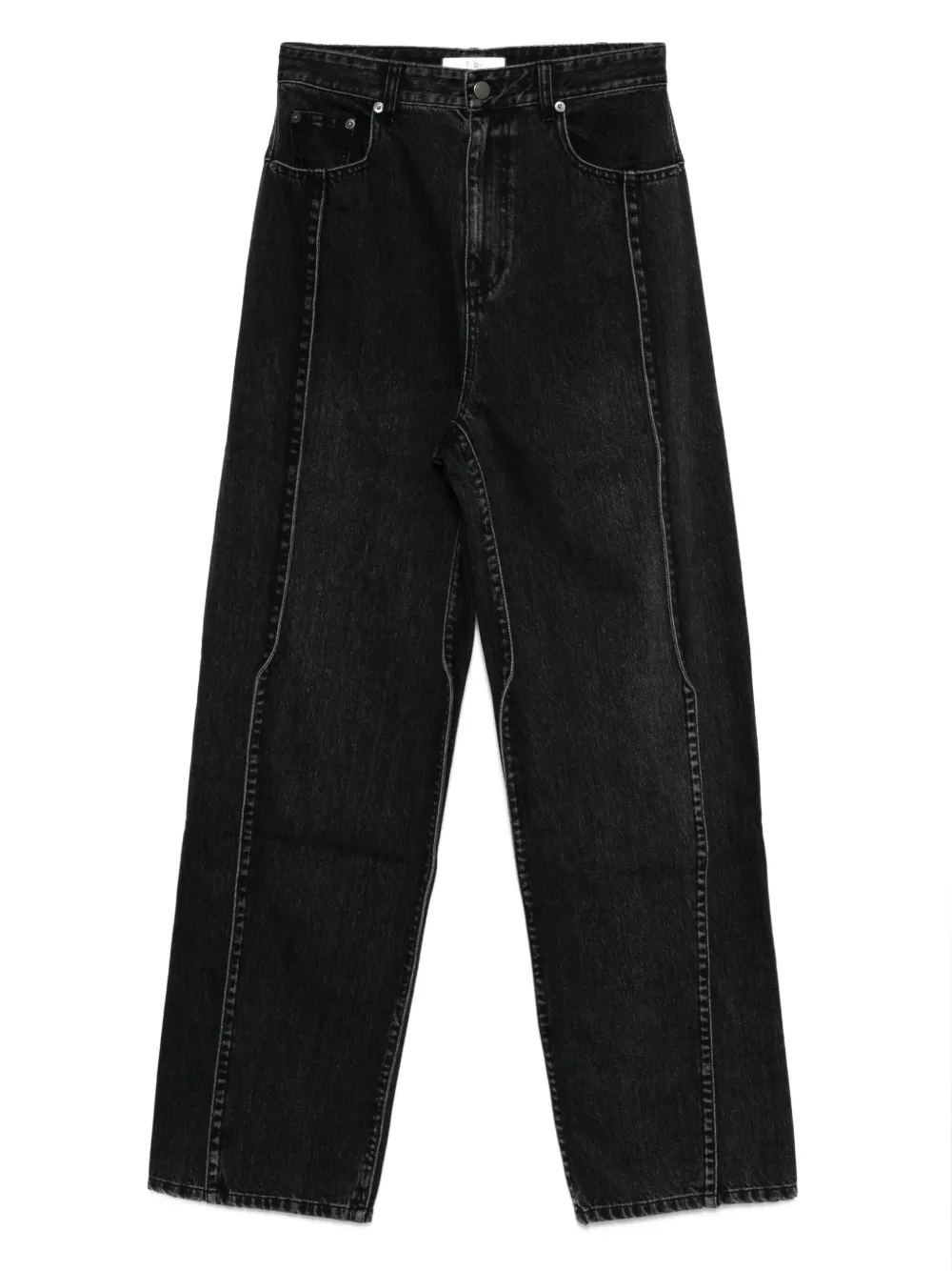 Tibi seam-detailed jeans Zwart