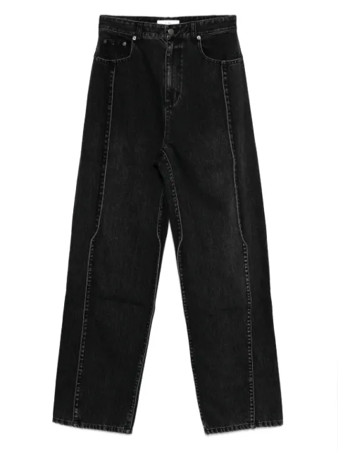 Tibi jean évasé à détails de coutures