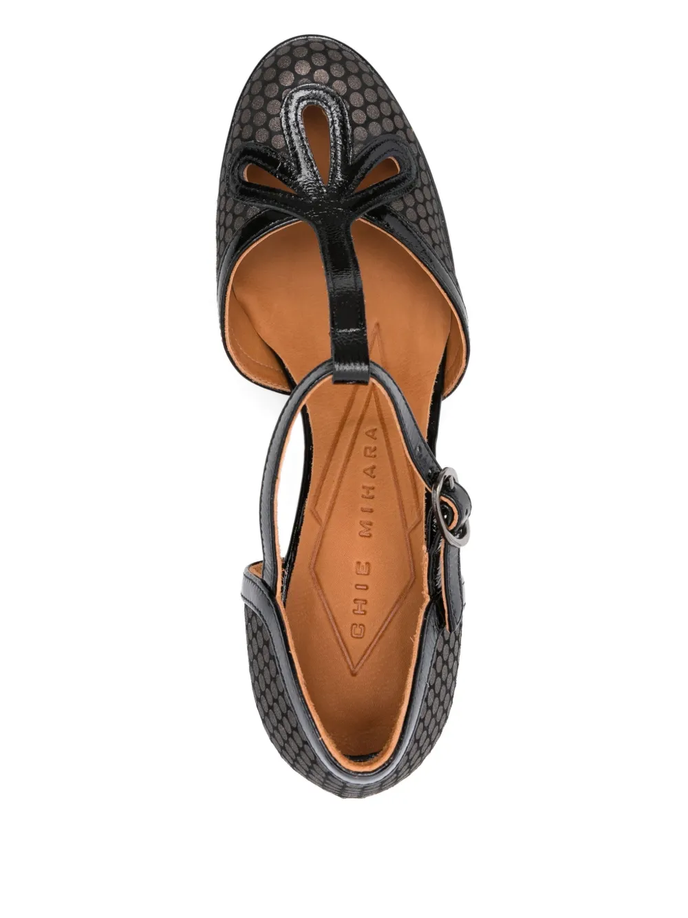 Chie Mihara 70mm patterned pumps Black
