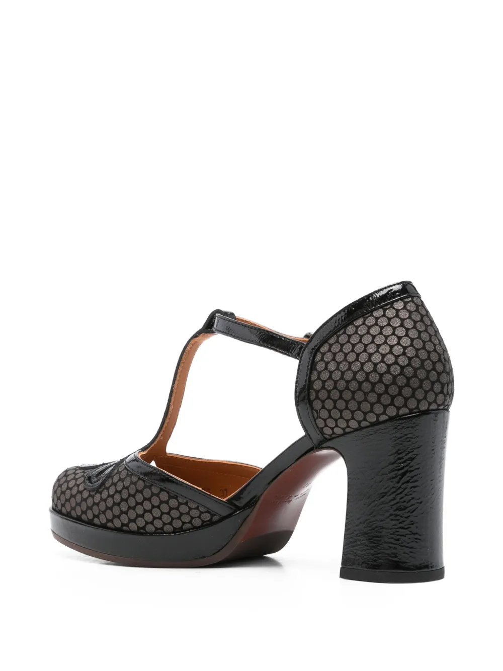 Chie Mihara 70mm patterned pumps Black