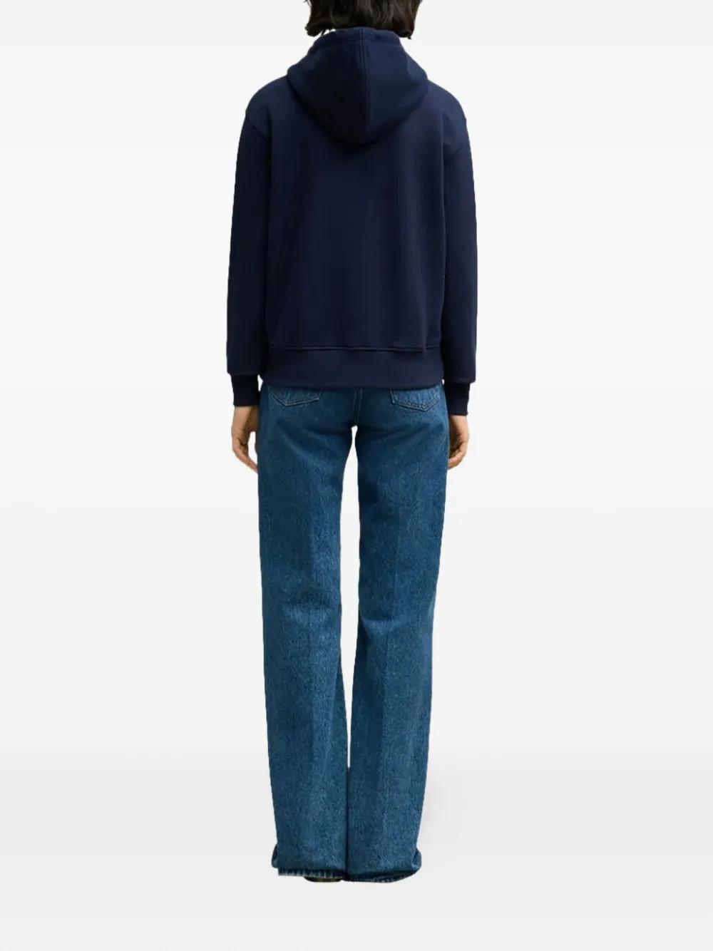 AMI Paris Hoodie met rits en logo Blauw