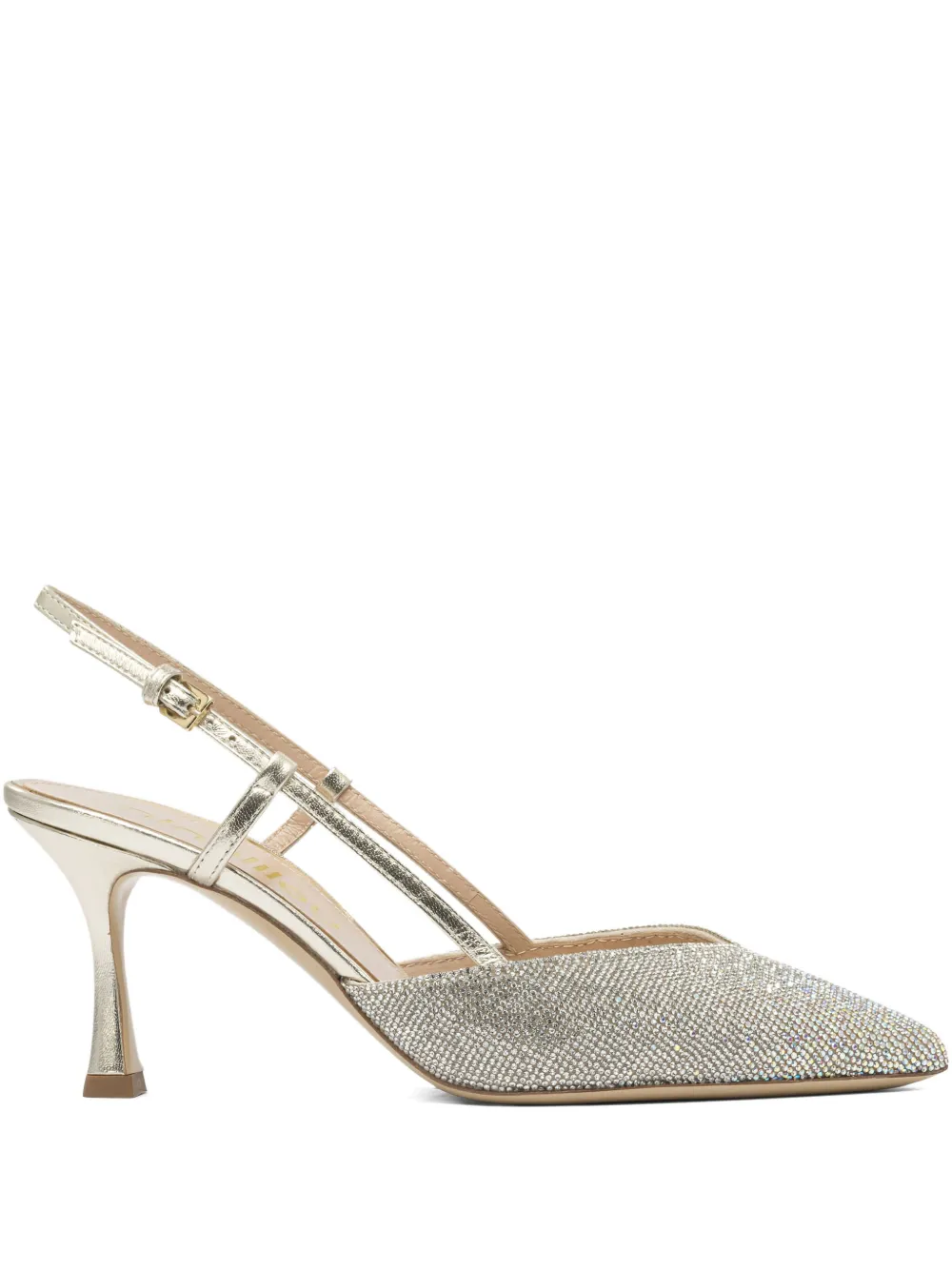 65mm crystal-embellished slingback pumps