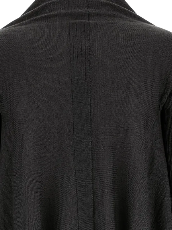 Rick Owens Ribbed Wool Cardigan | Black | FARFETCH
